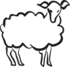 Stylized Lamb Drawing Clip Art